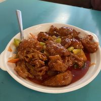 Sweet and sour “pork"  at Lucky Creation Vegetarian in San Francisco