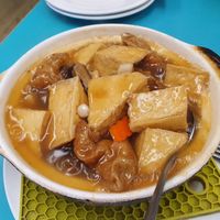 Clay Pot Dish - Braised Bean Cake with assorted vegetables at Lucky Creation Vegetarian in San Francisco