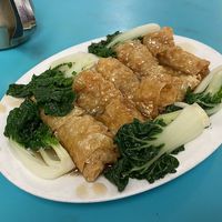Sautéed Black Mushrooms in Bean Curd at Lucky Creation Vegetarian in San Francisco