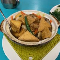 Braised Veggies in Claypot at Lucky Creation Vegetarian in San Francisco