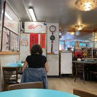 Very small dining area at Lucky Creation Vegetarian in San Francisco