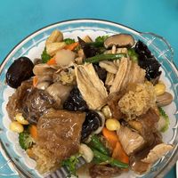 Veggies with tofu added   at Lucky Creation Vegetarian in San Francisco