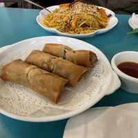 Spring rolls  at Lucky Creation Vegetarian in San Francisco