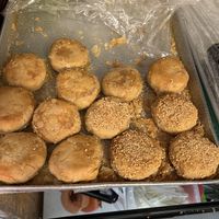 Red bean and sesame lotus pastries   at Lucky Creation Vegetarian in San Francisco