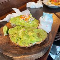 Avocado toast  at Suke6 Diner in Tokyo
