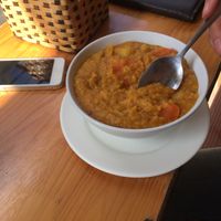 Green pea curry at Ginger Home in Sapa