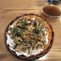 Mixed vegetable tempura. at Maruyama 丸山精进料理 in Shanghai