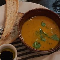 Carrot soup (a bit plain) at The Fox in Harpenden