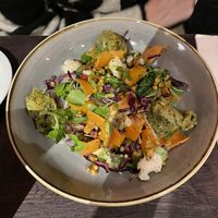 Falafel topped nourish bowl #Veganuary at The Fox in Harpenden