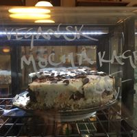 Mocha cake at Storm B Café in Copenhagen
