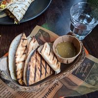 Vegan quesadillas starter at Popocatepetl in Breda