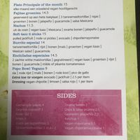 Vegan menu! at Popocatepetl in Breda