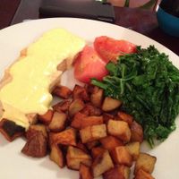 Tofu Benedict, gluten-free version at Mi Lah Vegetarian in Ambler