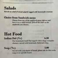 vegan options   at No 5 Cafe in Leek