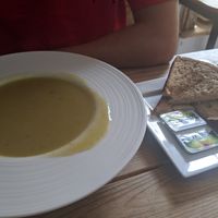 Leek & potato soup of the day at The Secret Garden in Dorchester