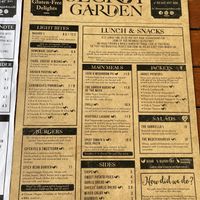 Food menu   at The Secret Garden in Dorchester