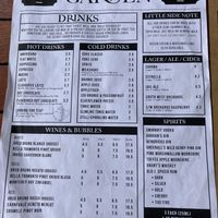 Drinks menu  at The Secret Garden in Dorchester