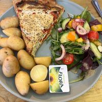 Garden Quiche (tofu based) of the Week, with Potatoes at The Secret Garden in Dorchester