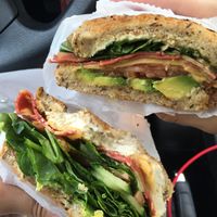 Vegan sandwiches from their extensive vegetarian menu! at Azure in New York City