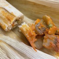 Potato tamales 🫔  at El Charrito Market in Gilroy