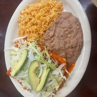 Papas enchiladas- DELICIOUS (comes with 3)  at El Charrito Market in Gilroy