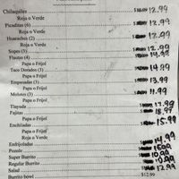 vegan menu and prices  at El Charrito Market in Gilroy