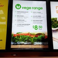 Veggie options at St Pierre's Sushi in Hamilton