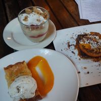 all three desserts they offered at Millennium in Oakland