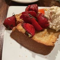 Polenta strawberry  at Millennium in Oakland