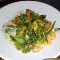 lime leaf coconut curry at Millennium in Oakland