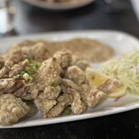 Coriander & Arborio Crusted Oyster Mushrooms  at Millennium in Oakland