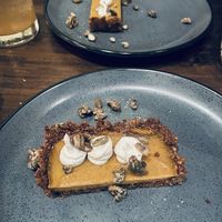 Pumpkin praline tart  at Millennium in Oakland