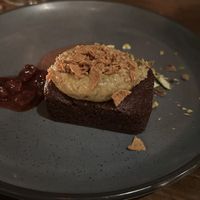 Chocolate pistachio brownie   at Millennium in Oakland