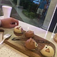 The cutest red bean bao buns in the world (sweeter than I expected, would make a great vegan dessert)  at Sovereign in Plantation