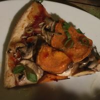 Sweet potato vegan pizza  at Pizza Capers in Clayfield