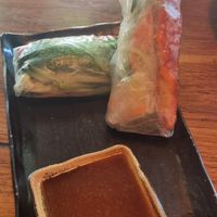 Vegan duck rice paper rolls at Straight Outta Saigon in Melbourne