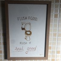 Hygene joke art  at Izzy's Market Vegetarian Boutique in Vila Do Bispo