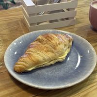 Croissant with vegan cheese   at Izzy's Market Vegetarian Boutique in Vila Do Bispo