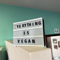 The amazing chef/owner cooks everything herself   at Izzy's Market Vegetarian Boutique in Vila Do Bispo