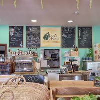 Cosy interior at Izzy's Market Vegetarian Boutique in Vila Do Bispo