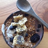 Açaí bowl at Izzy's Market Vegetarian Boutique in Vila Do Bispo