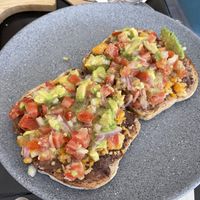 Vegan molletes   at Yah-Yah in Sayulita