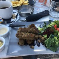 Mushroom kebab at Aperitton in Crete