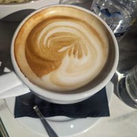 Almond milk cappuccino at Aperitton in Crete