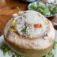 Coconut steam rice  at ROM Vegetarian Restaurant in Hoi An