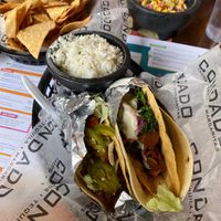 Power plant and Jackpot Tacos w/ Rice at Condado Tacos in Pittsburgh