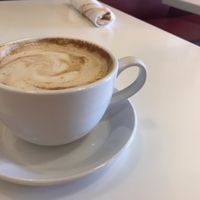Soy latte.  at A Place at the Table in Raleigh