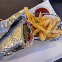 ‘Laffa’ wrap  at Falafel Bocas Sababa in Bocas Del Toro