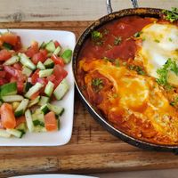 Shakshoukah (pita missing from photo). at Falafel Bocas Sababa in Bocas Del Toro