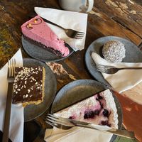 Vegan cake for 4 people but we are only 2 😁 at Kaffekilden in Roskilde